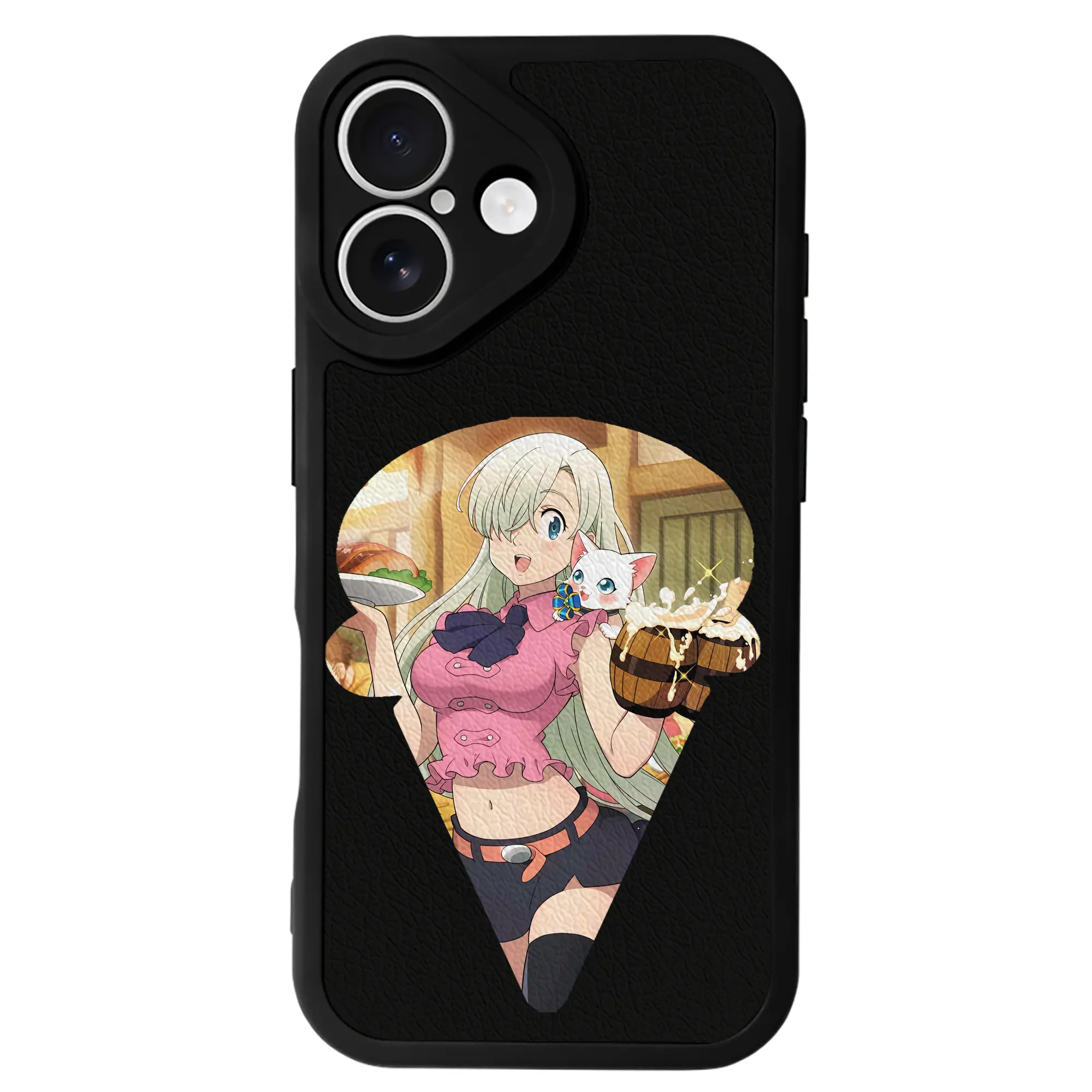 七つの大罪 グッズ エリザベス - IPhone 16シリーズ対応 ・ シリコンスマホケース ・ レザー調 ・ 高精度フィット ・ 耐衝撃 ・ ワイヤレス充電対応 ・ 精密カット